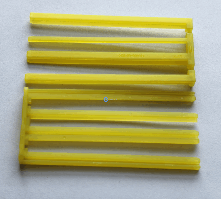 KET MG634663-3 is a 105 Pins automotive  connector holder/spacer , ECU/TCU series  connector ,PCU/ECU connector related parts, with yellow color